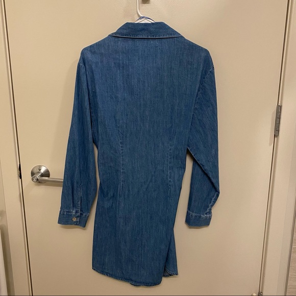 Zara Denim Wrap Dress - Picture 5 of 8